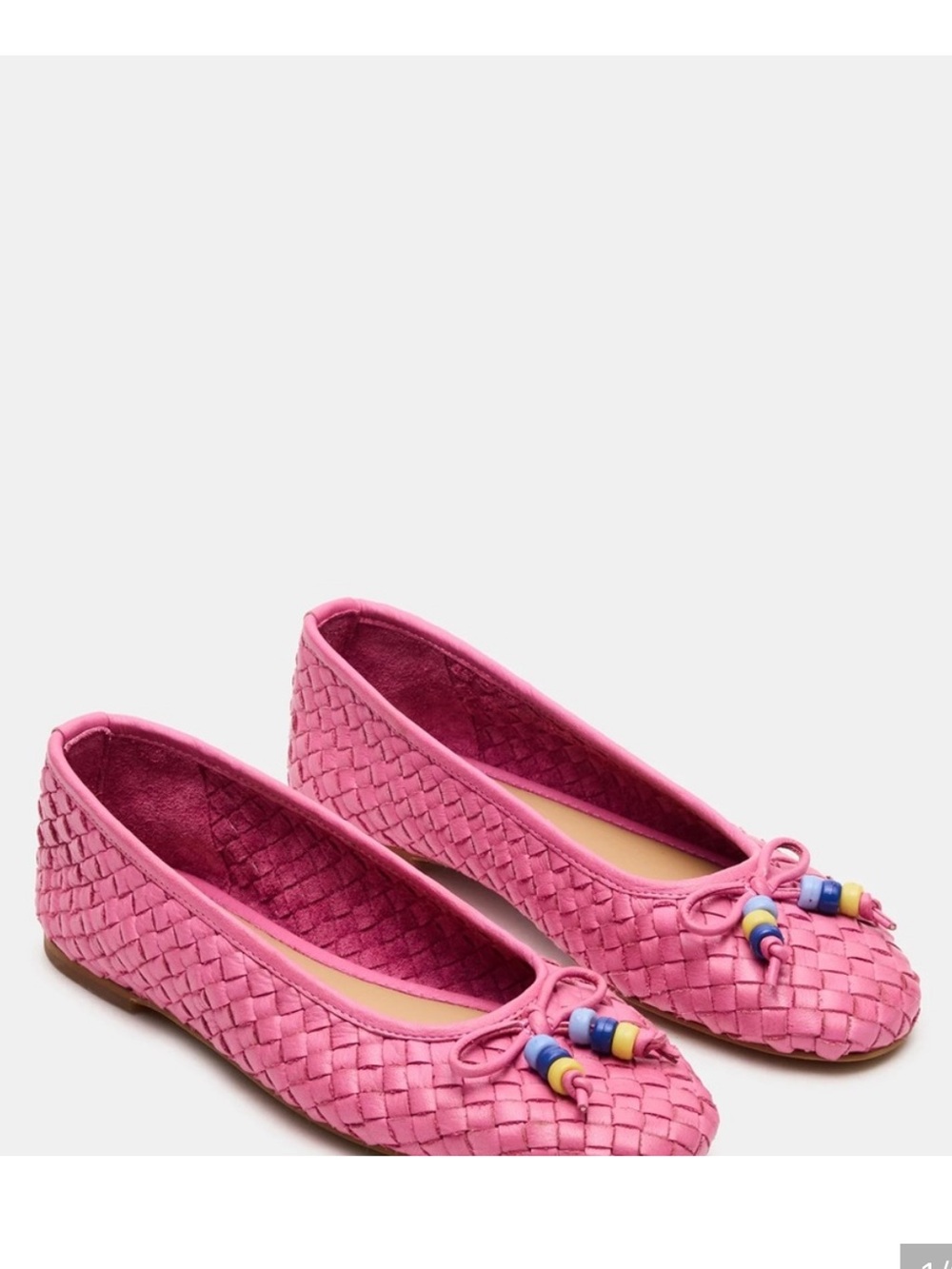 Steve Madden pink woven leather flats